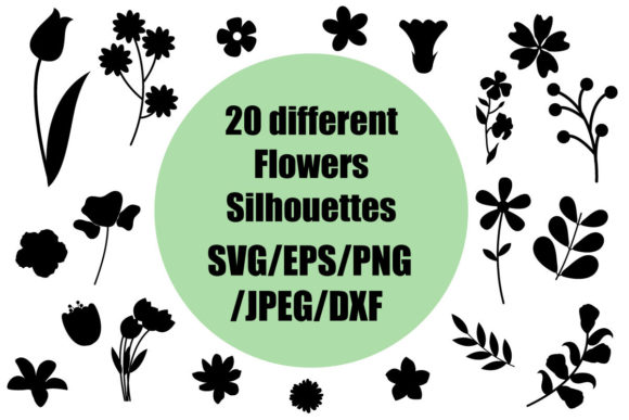 A Crafter's Review: Flowers Silhouettes Bundle Graphics