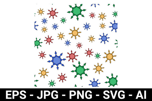 A Crafter's Review of the Colorful Hexagonal Seamless Pattern Graphics