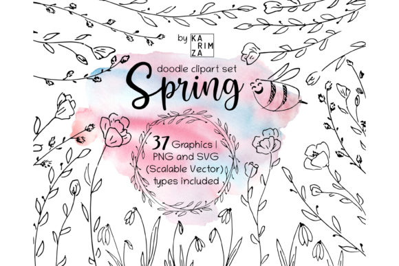 A Designer's Review of the Spring Doodle Bundle Graphics