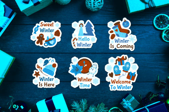 A Graphic Designer Reviews the Winter Cartoon Badges Set