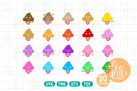 A Sweet Crafting Asset: Ice Cream Cone Character Graphics
