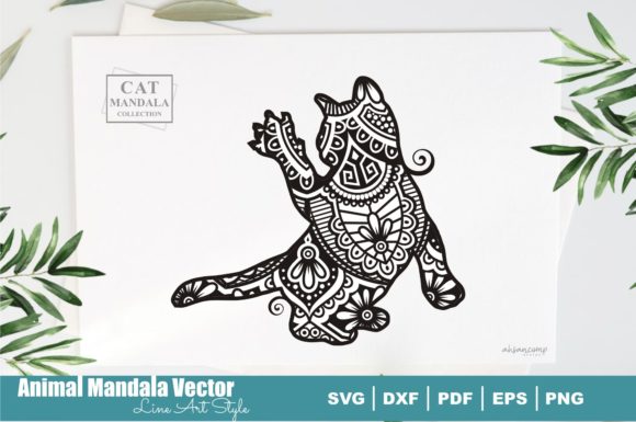 Cat Mandala 1: A Graphic for Crafts that Evokes Calm Creativity