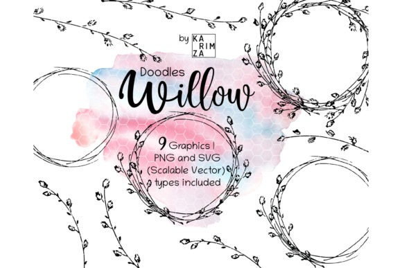 Crafting with a Pussy Willow Branch Doodle Graphic