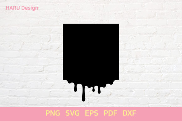 Dripping Square: A Versatile Graphic for Decorative Elements