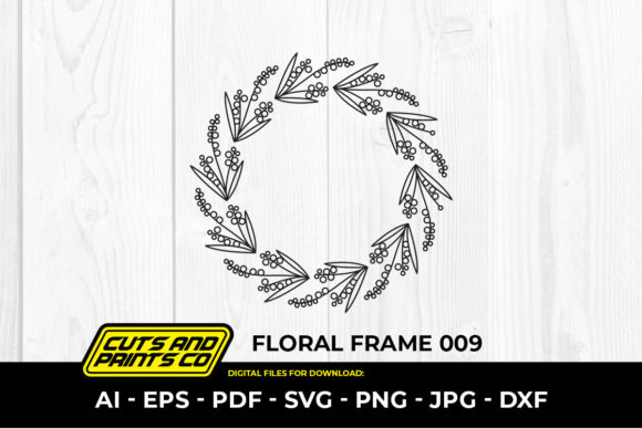Evaluating Floral Frame SVG, Circular Frame 009 for Commercial Use