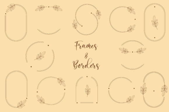 Frames Borders Ornament Graphics for Decorative Crafting