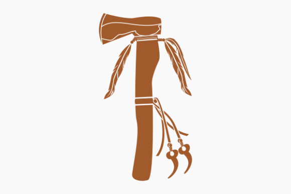 Monochrome Tomahawk Axe Graphics for Decorative Branding