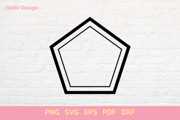 Pentagon Outline Frame: A Versatile Graphic for Modern Crafting