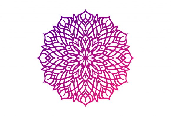 Round Colorful Mandala Graphics for Crafts and Creative Projects