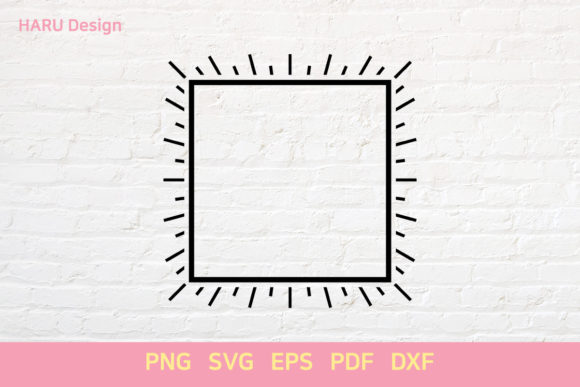Square Frame Sparkle: A Versatile Graphic for Decorative Elements