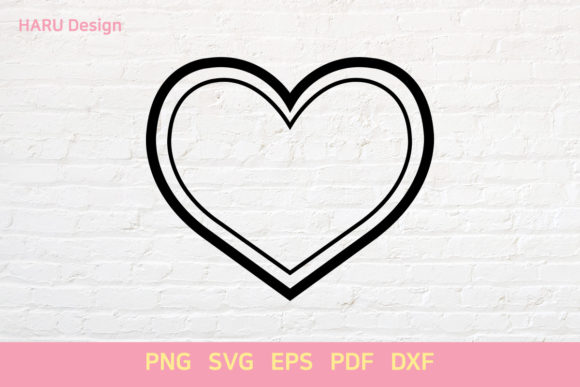 The Two Outline Frame Heart as a Creative Graphic Design Asset